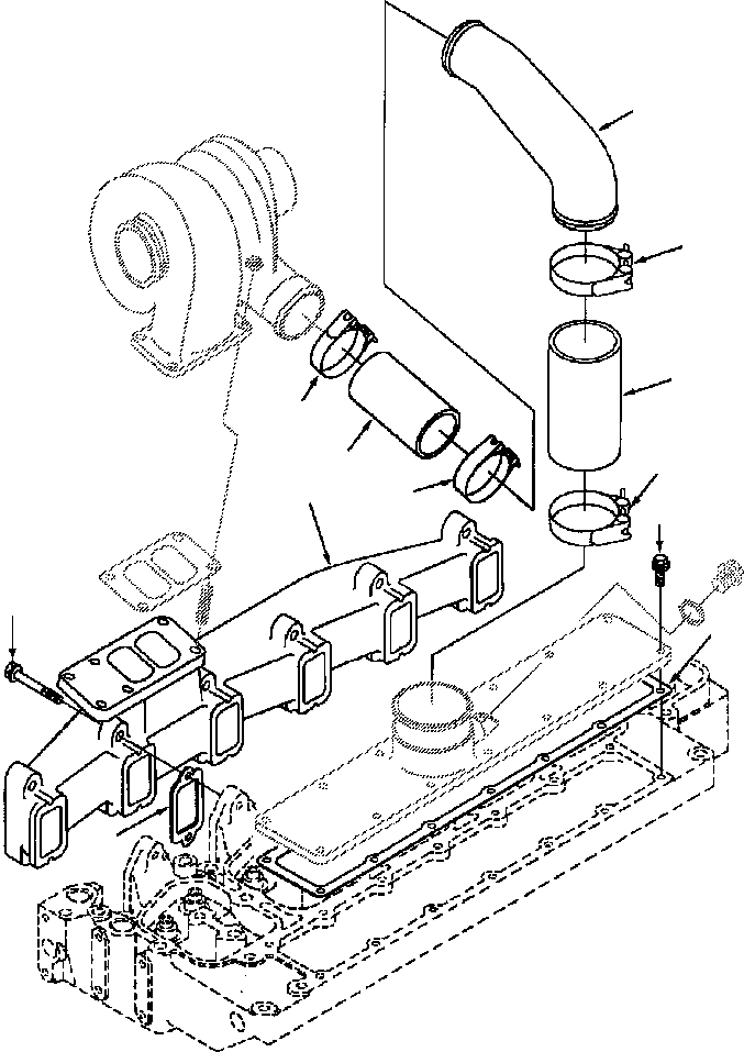 PIPE, AIR INLET 1240 780 H1 KOMATSU