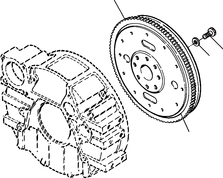 FLYWHEEL ASSEMBLY 1241 208 H91 KOMATSU