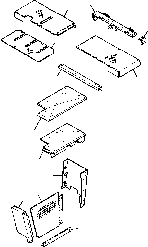 BAR, PLATFORM SUPPORT 657 042 C1 KOMATSU