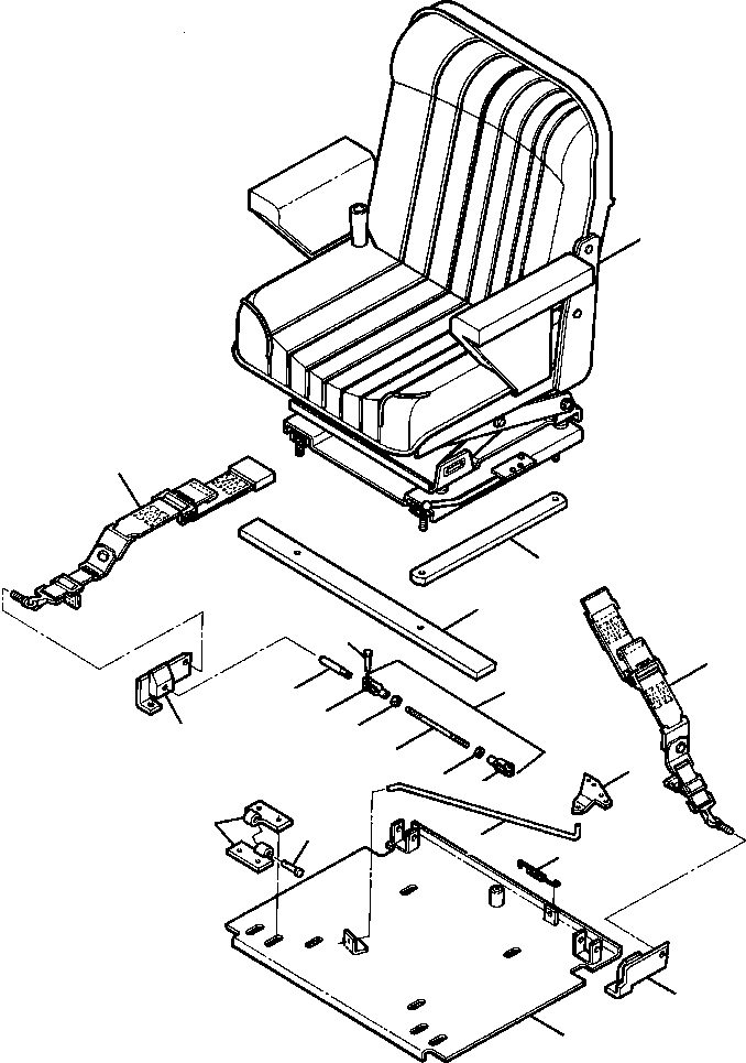 SUSPENDED SEAT ATTACHMENT (1211 772 H91) KOMATSU