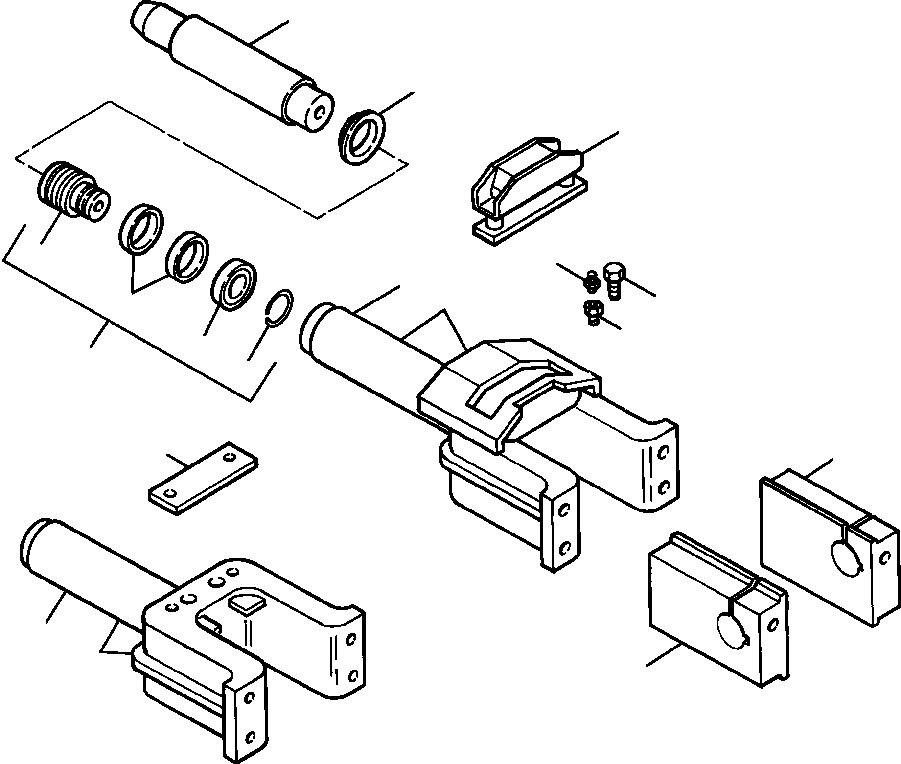 FORK W/CYLINDER, FRONT IDLER 655 822 C2 KOMATSU