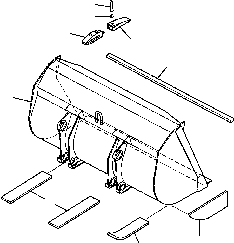PLATE, SIDE WEAR 608 902 C1 KOMATSU