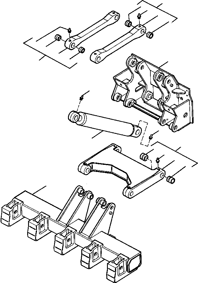 FRAME W/BUSHINGS, DRAFT 710 159 C91 KOMATSU