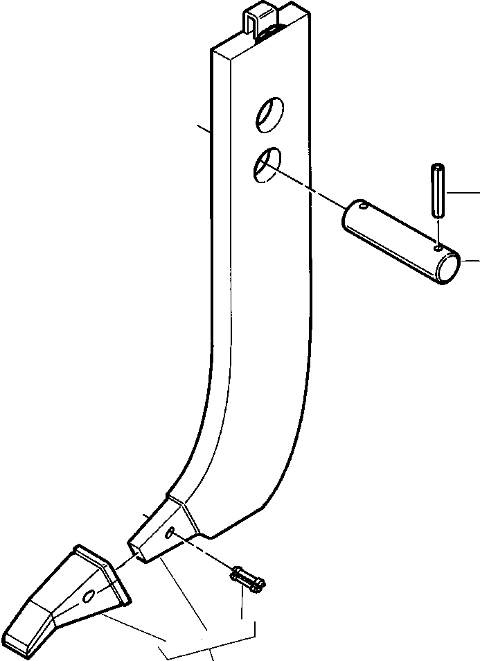 SHANK ASSEMBLY, RIPPER 710 202 C91 KOMATSU