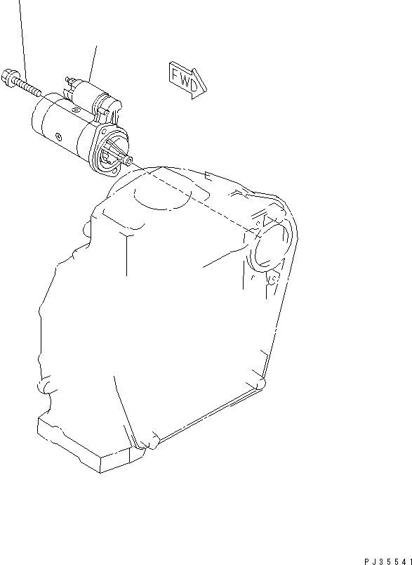 STARTING MOTOR ASS'Y,(SEE FIG.0661) (YM114362-77010) KOMATSU