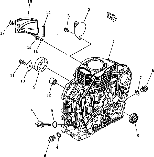 CYLINDER BLOCK A. YM714371-01560 KOMATSU