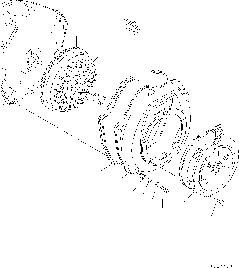CASE,FAN YM114660-45101 KOMATSU
