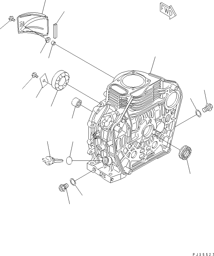 CYLINDER BLOCK A. YM714671-01560 KOMATSU
