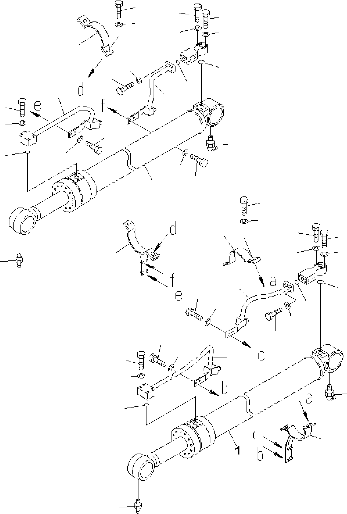 BOOM CYLINDER, ASSEMBLY 20E-63-03240 KOMATSU