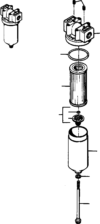FILTER ASSEMBLY, PRESSURE 1140 046 C92 KOMATSU