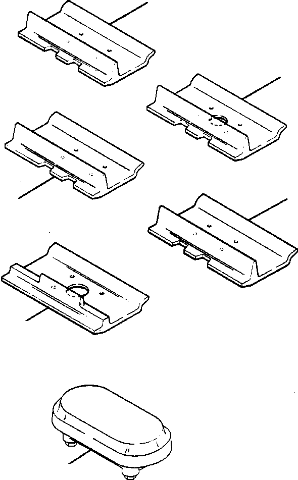 SHOE, 18 IN. RIGHT OFFSET TRACK 636 554 C1 KOMATSU
