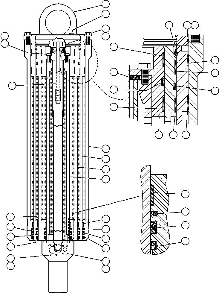 CYLINDER HEAD ASSEMBLY W/QUILL EL4845 KOMATSU