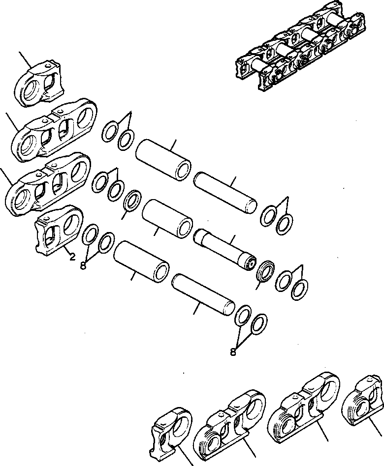 LINK, RIGHT CHAIN 622 151 C1 KOMATSU