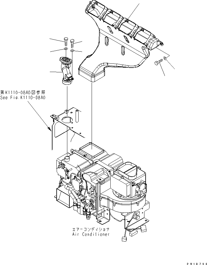 LEVER ASS'Y,R.H. 20Y-43-21621 KOMATSU