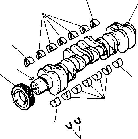 KIT, MAIN BEARING SHELL - .010 IN OVERSIZE 1237 925 H91 KOMATSU