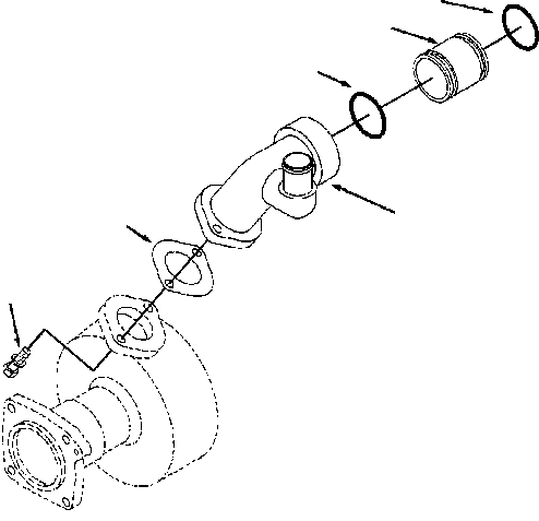 CONNECTION, WATER OUTLET 1239 032 H1 KOMATSU
