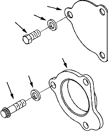 SPACER, STARTING MOTOR 1259 897 H2 KOMATSU