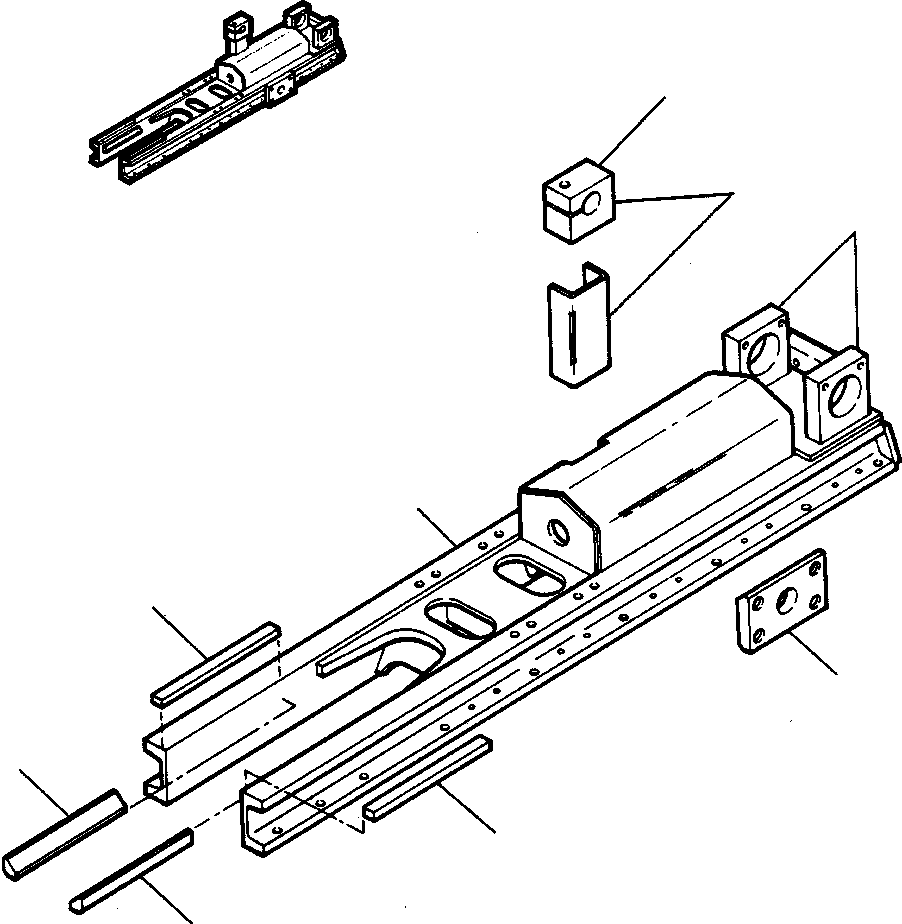 SUPPORT ASSEMBLY, TOP IDLER 1233 535 H91 KOMATSU