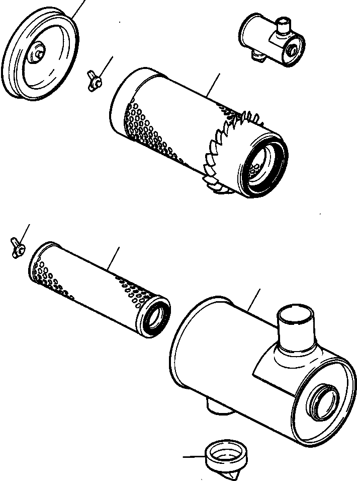 CLEANER ASSEMBLY, AIR 1128 366 C92 KOMATSU