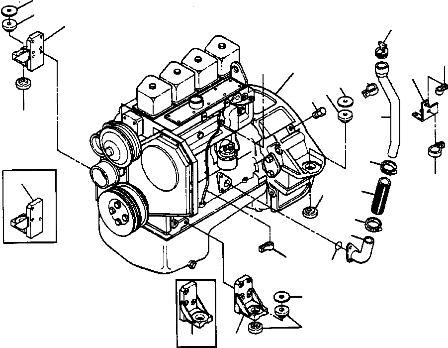 ENGINE, D240N (SEE ENGINE PARTS MANUAL) 1237 736 H91 KOMATSU