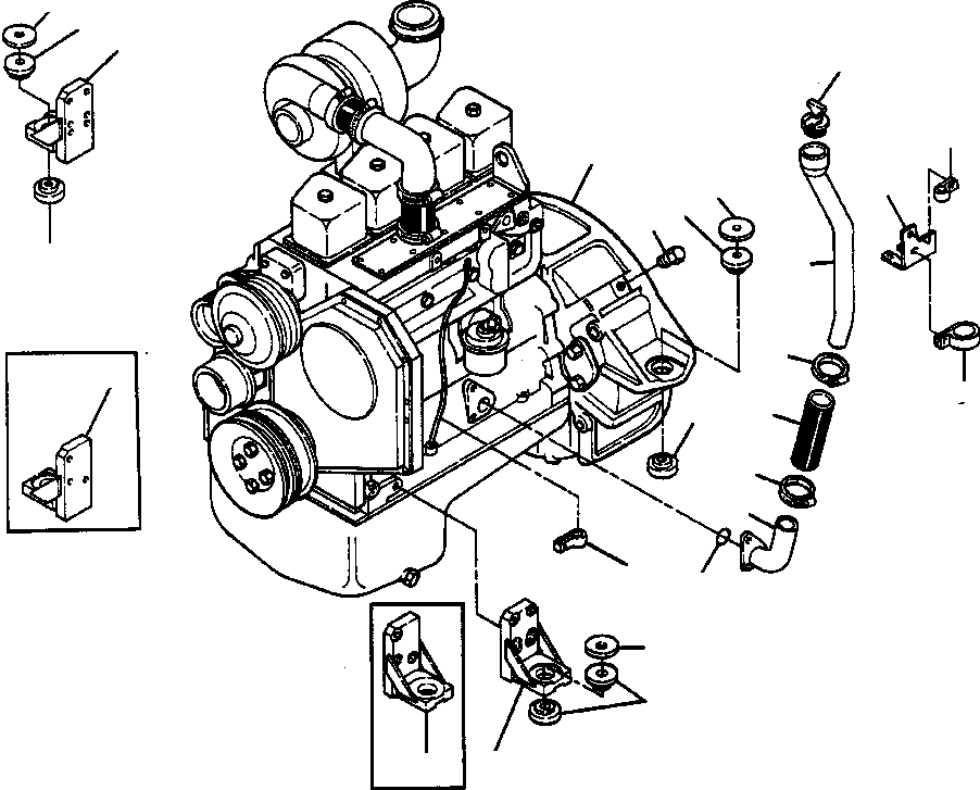 ENGINE, D240T (SEE ENGINE PARTS MANUAL) 1237 742 H91 KOMATSU