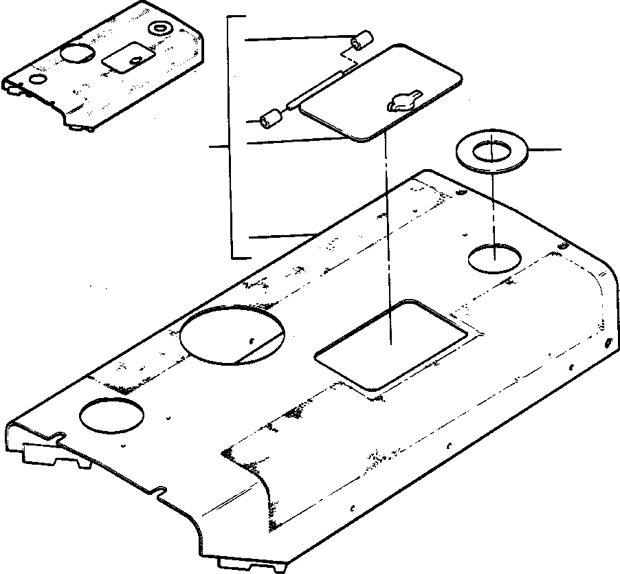 ATTACHMENT, PERFORATED HOOD 1244 072 H91 KOMATSU