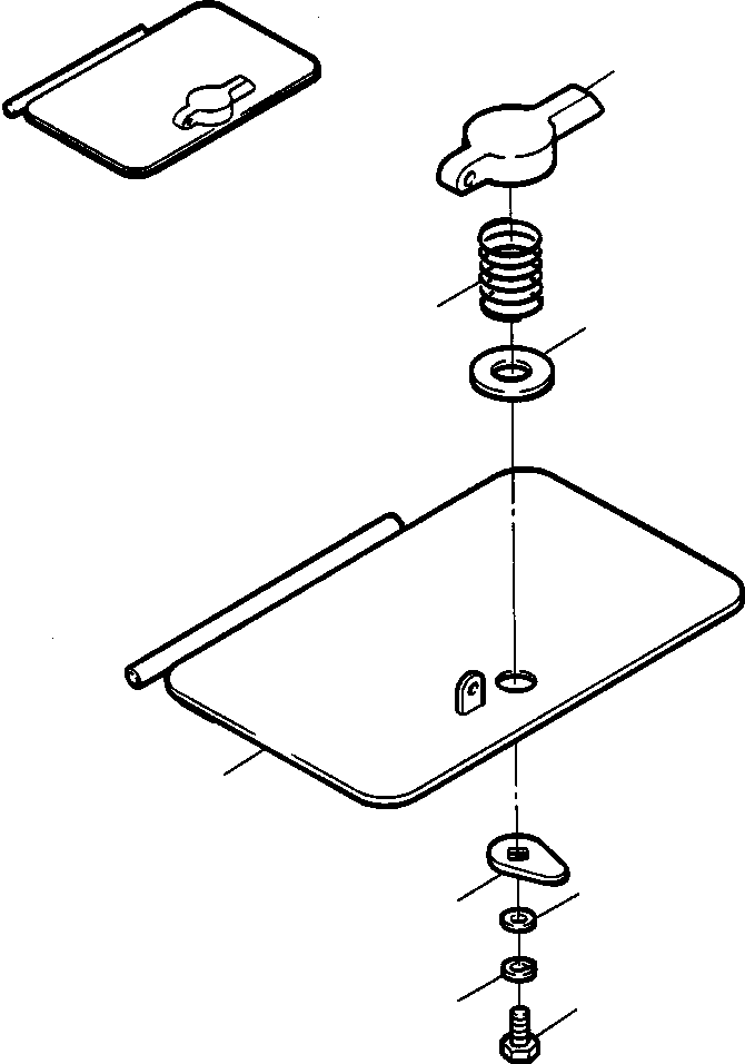 DOOR ASSEMBLY, HOOD ACCESS (653 099 C91) KOMATSU