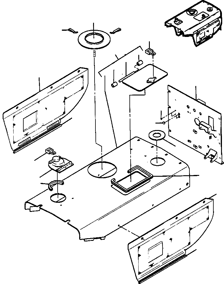 HOOD ASSEMBLY, SOLID 1237 810 H91 KOMATSU