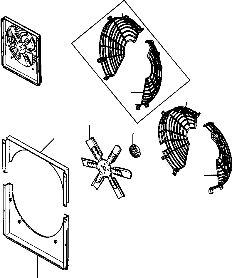 SHROUD, LOWER FAN 1237 727 H91 KOMATSU