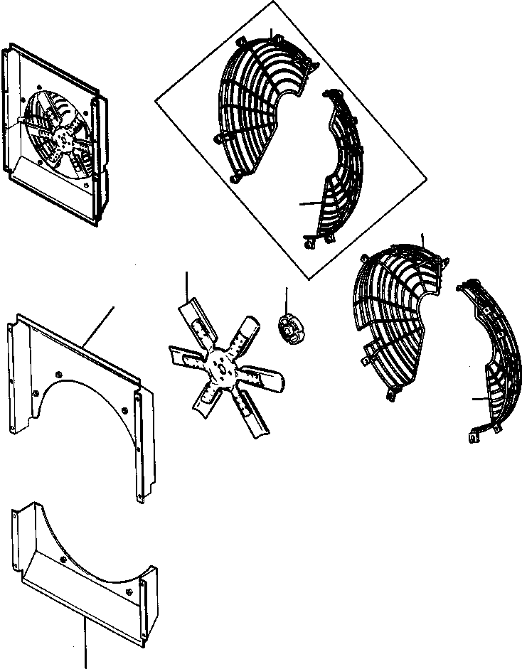 SHROUD, UPPER FAN 1242 902 H91 KOMATSU