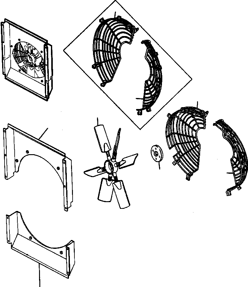 GUARD, RIGHT FAN 1250 062 H1" KOMATSU