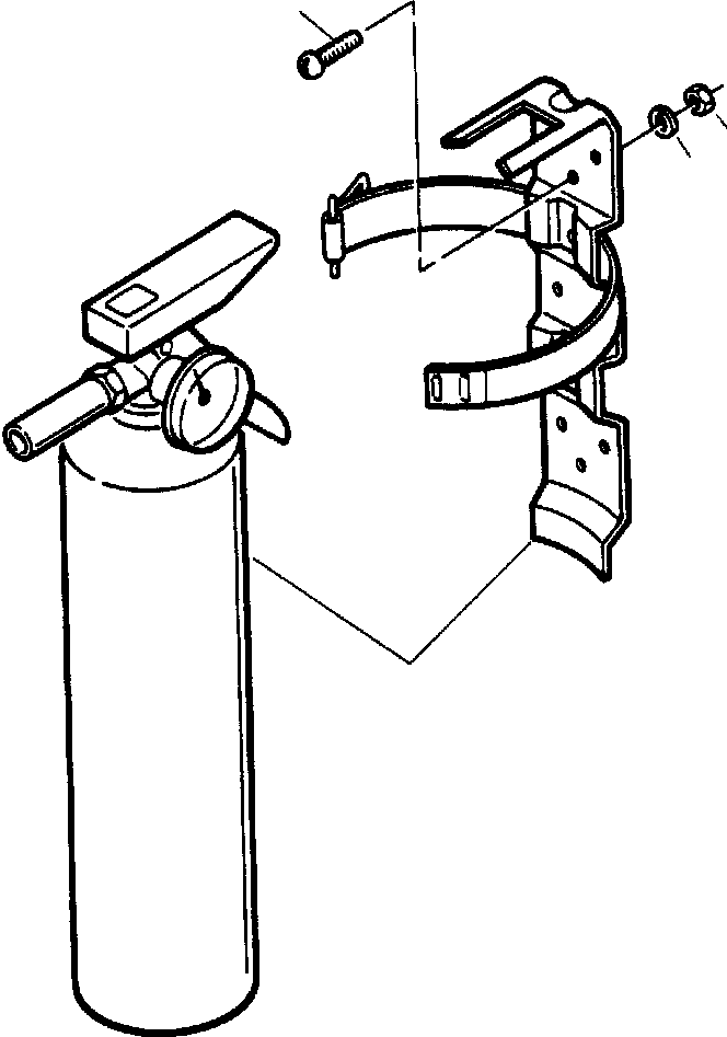 EXTINGUISHER AND BRACKET, FIRE 549 973 C91 KOMATSU