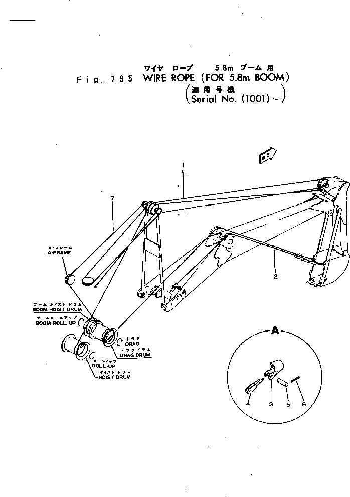 WIRE ROPE,HOIST 22-402145-01 KOMATSU