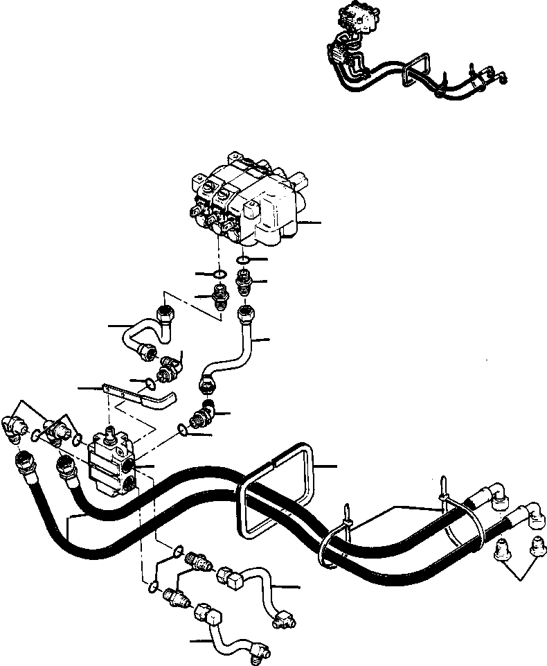 TUBE, FROM DIVERTER VALVE BOTTOM PORT 645 142 C1 KOMATSU