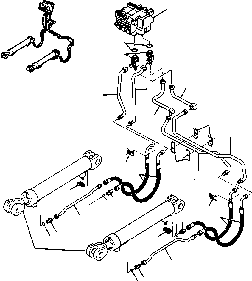 TUBE, ROD PORT CROSSOVER - AT VALVE 645 331 C1 KOMATSU
