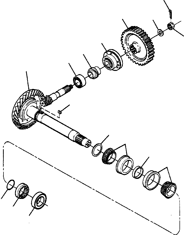 NUT, SLOTTED HEX 1102 309 C1 KOMATSU