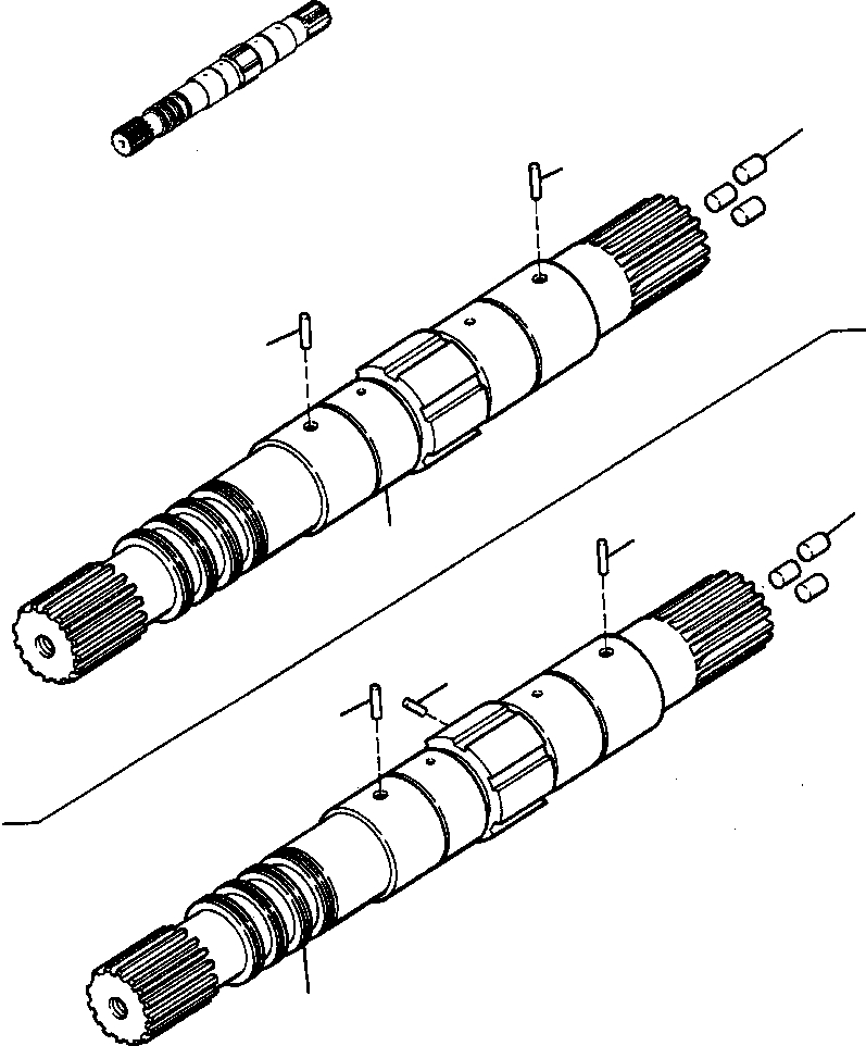 SHAFT ASSEMBLY, INPUT 709 601 C92 KOMATSU