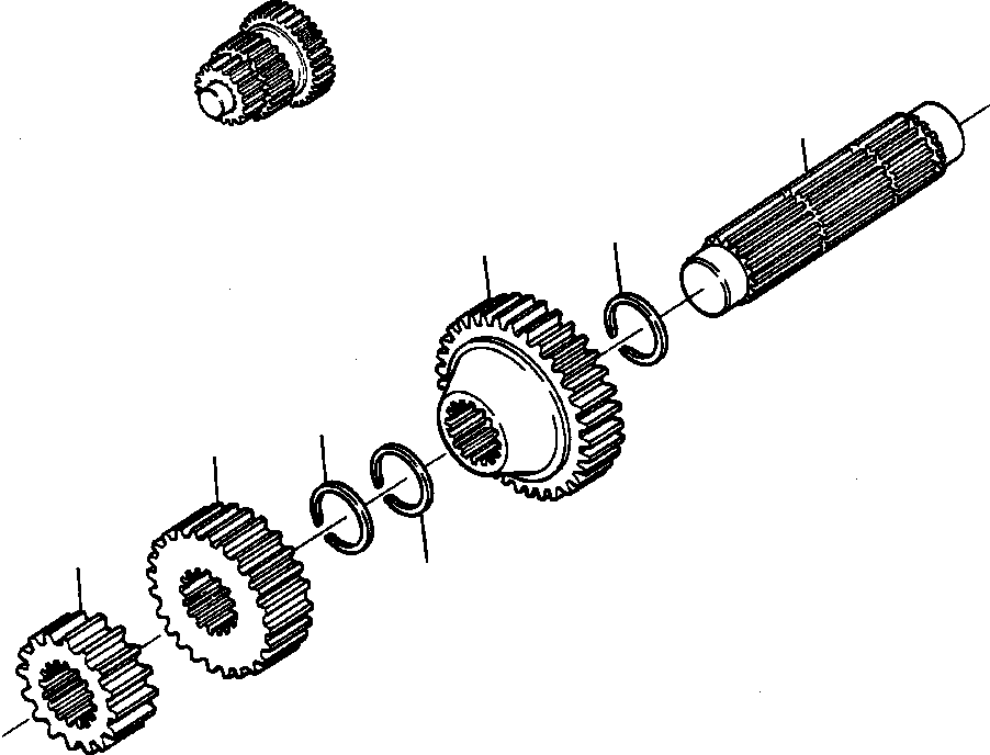 SHAFT, COUNTER 709 577 C1 KOMATSU
