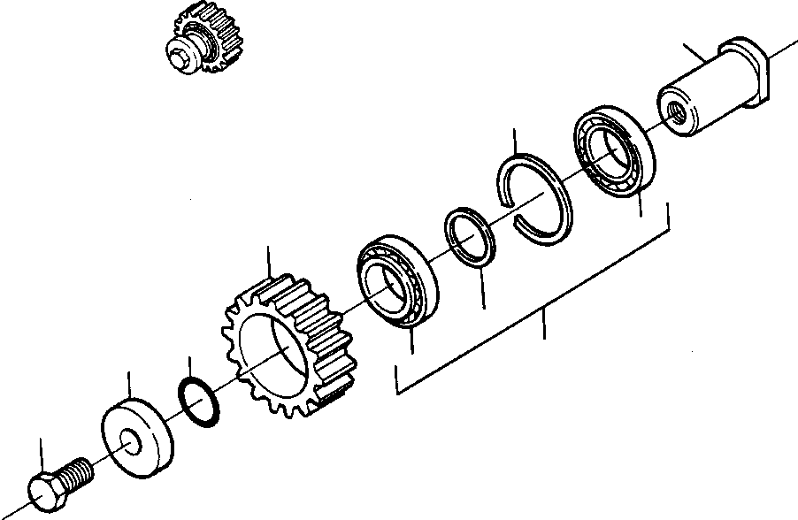 SHAFT, IDLER 705 075 C1 KOMATSU