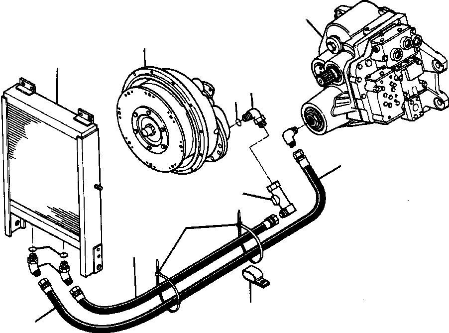 HOSE, COOLER TO TRANSMISSION 733 105 C1 KOMATSU