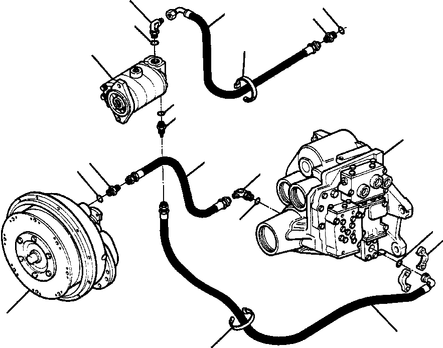 HOSE, SCAVENGE 742 262 C2 KOMATSU