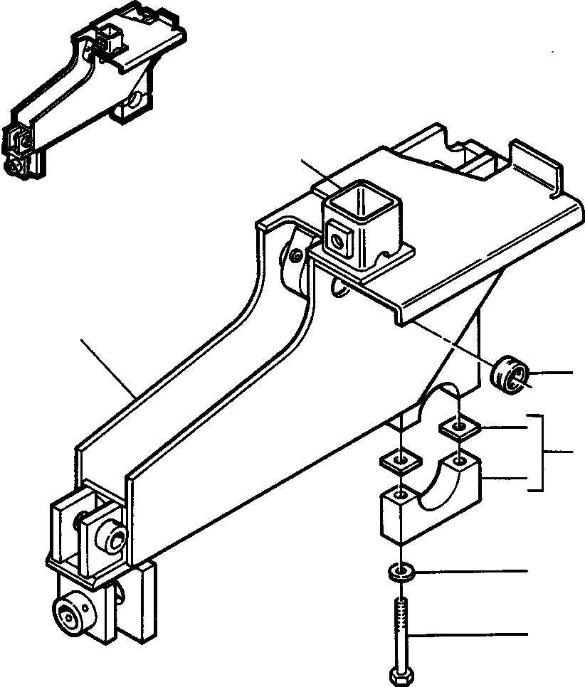 FRAME ASSEMBLY, LEFT CARRYING 645 204 C95 KOMATSU