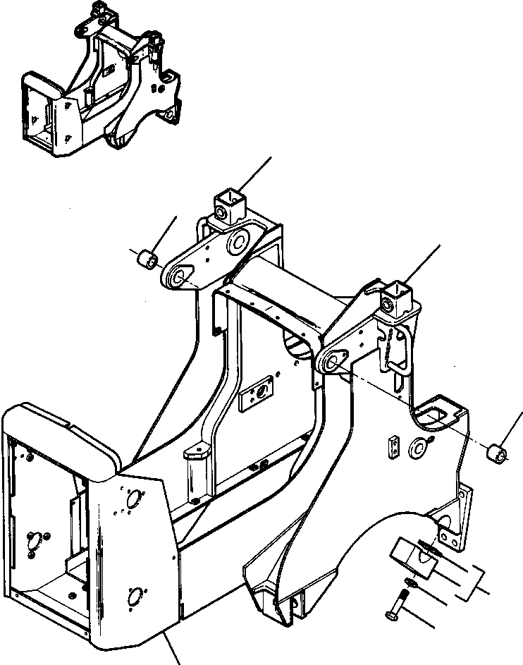 FRAME ASSEMBLY, FRONT (1243 163 H91) KOMATSU