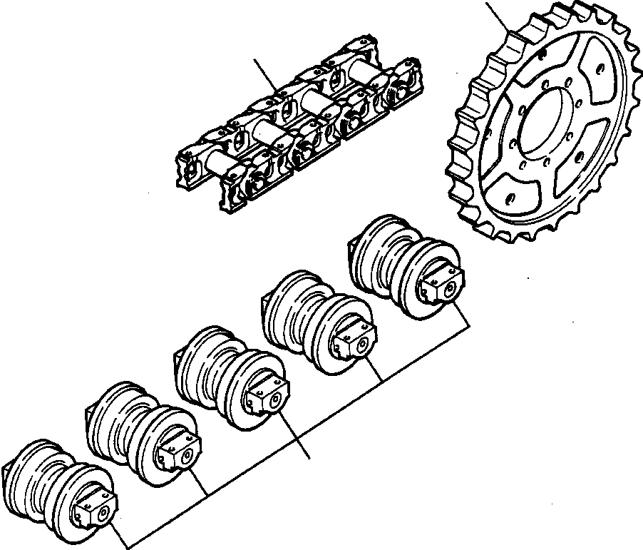 UNDERCARRIAGE, SEVERE SERVICE (741 190 C91) KOMATSU