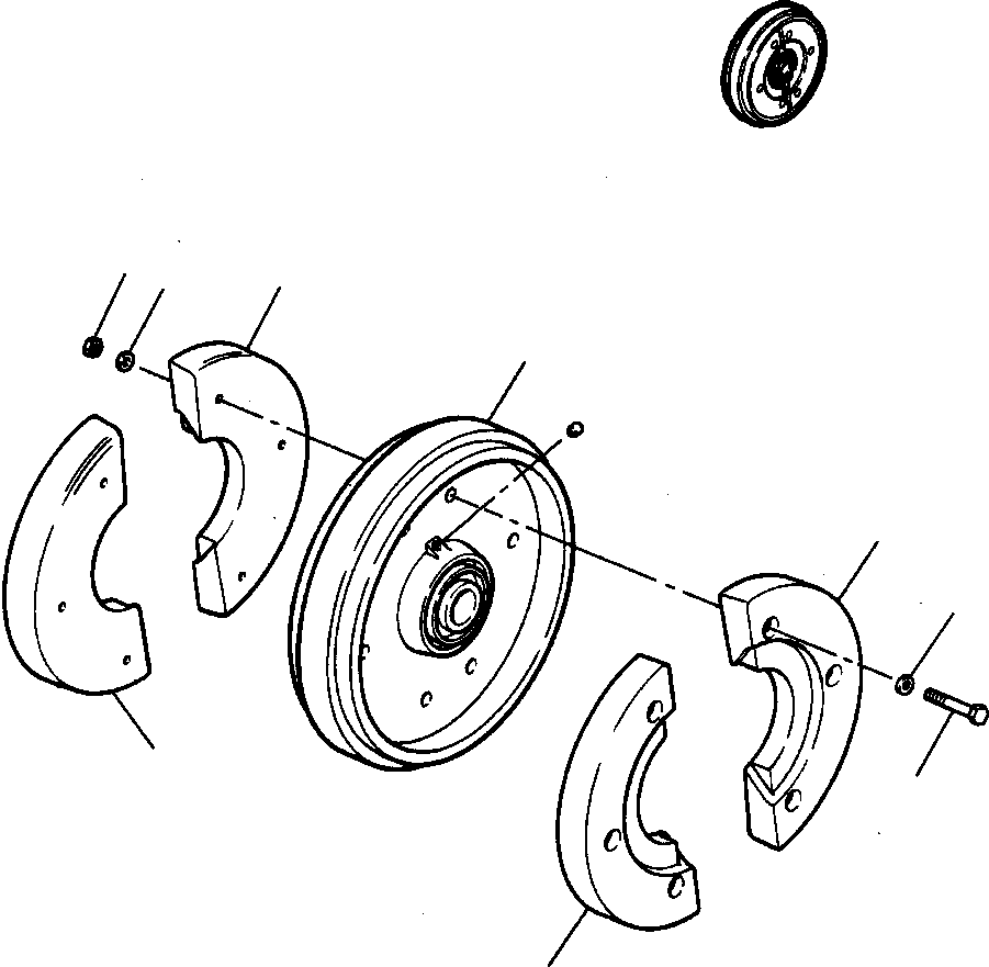 COUNTERWEIGHT ASSEMBLY, FRONT IDLER (1218 609 H91) KOMATSU