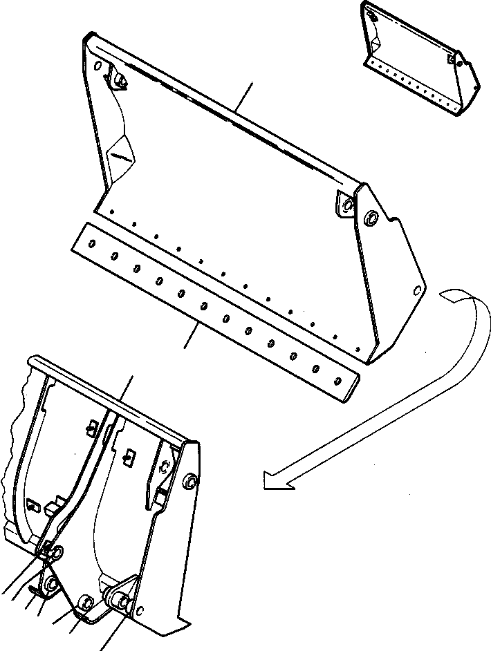 BLADE ASSEMBLY WITH CUTTING EDGE (663 969 C91) KOMATSU