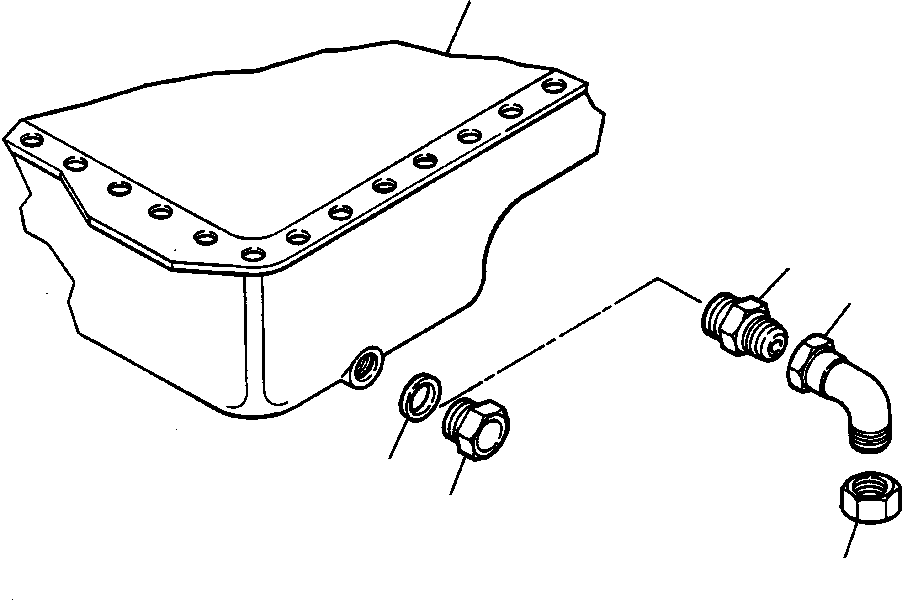 ADAPTER, DRAIN 1243 953 H1 KOMATSU