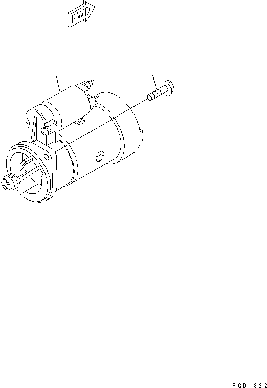 STARTING MOTOR ASS'Y,(SEE FIG.A6210-B0A1) (YM119225-77011) KOMATSU