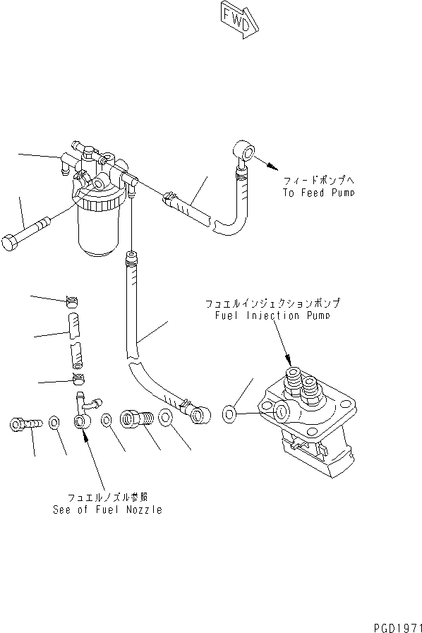 HOSE ASS'Y,FUEL YM119244-59020 KOMATSU