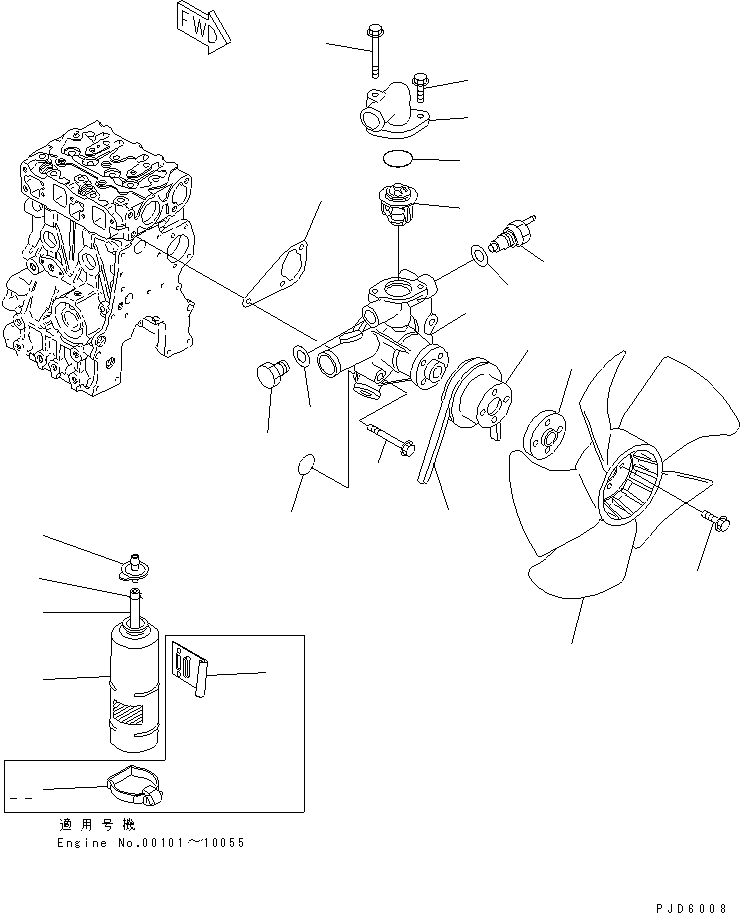 клиновой ремень YM104514-42780 KOMATSU